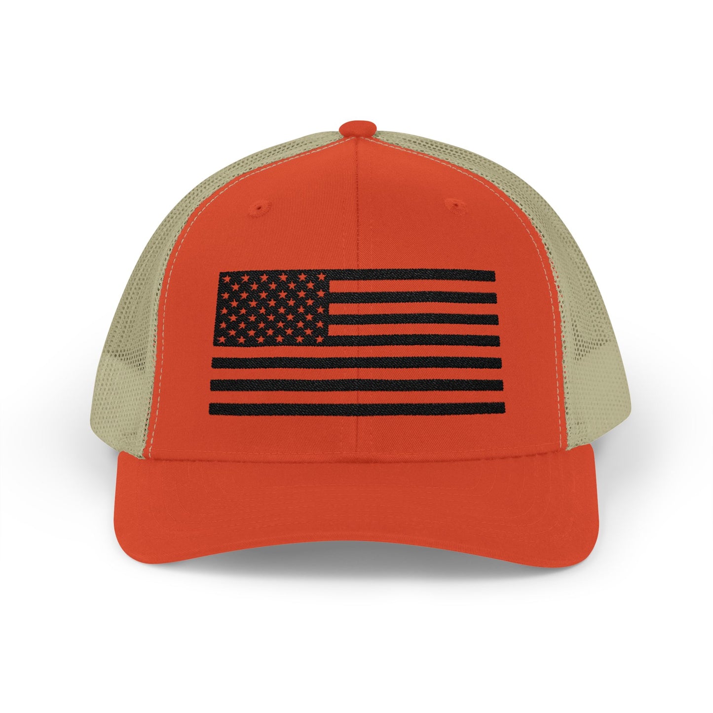 Patriotic Snapback Trucker Cap - American Flag Design