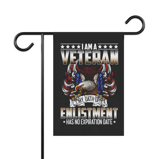 I am a Veteran, my oath of enlistment has no expiration date - Garden & House Banner - Premium Home Decor from Old Glory 1776 Apparel - Just $19.97! Shop now at Old Glory 1776 Apparel