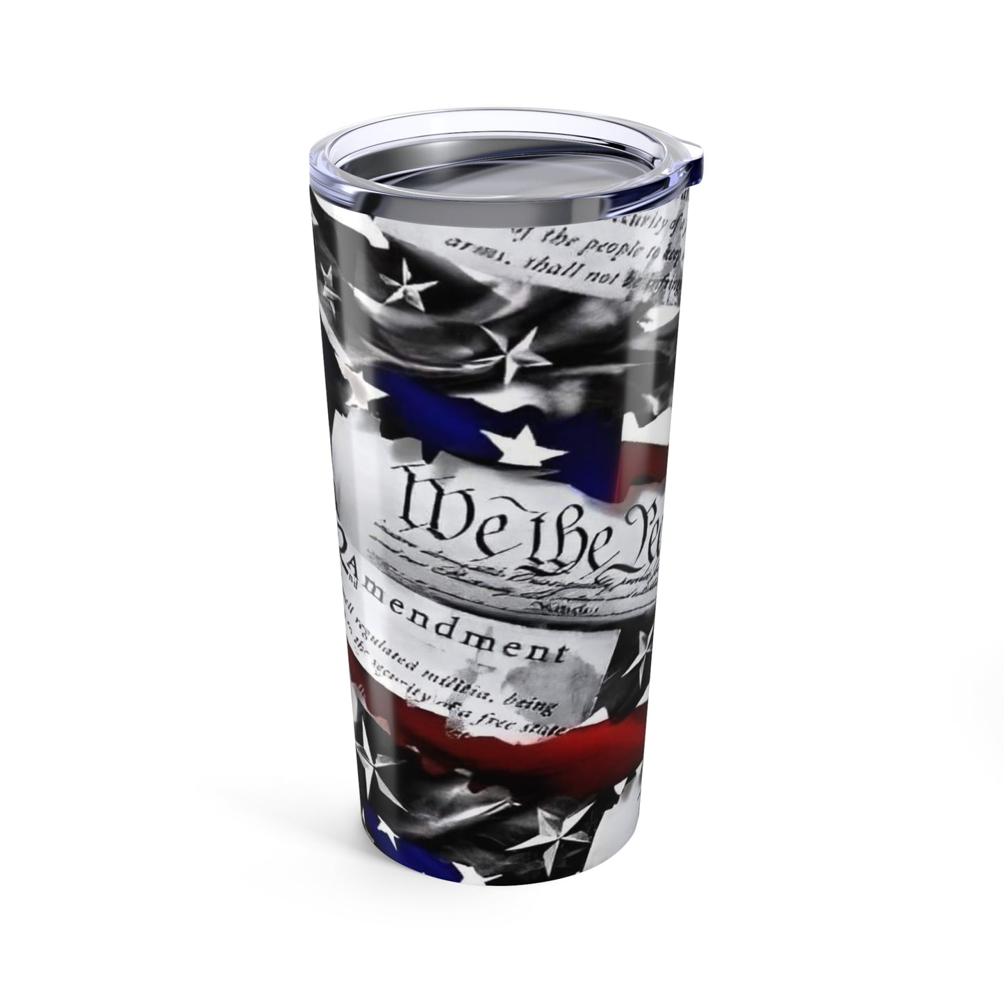 Patriotic 20oz Tumbler - Inspirational Quote & American Flag Design - Old Glory 1776 Apparel
