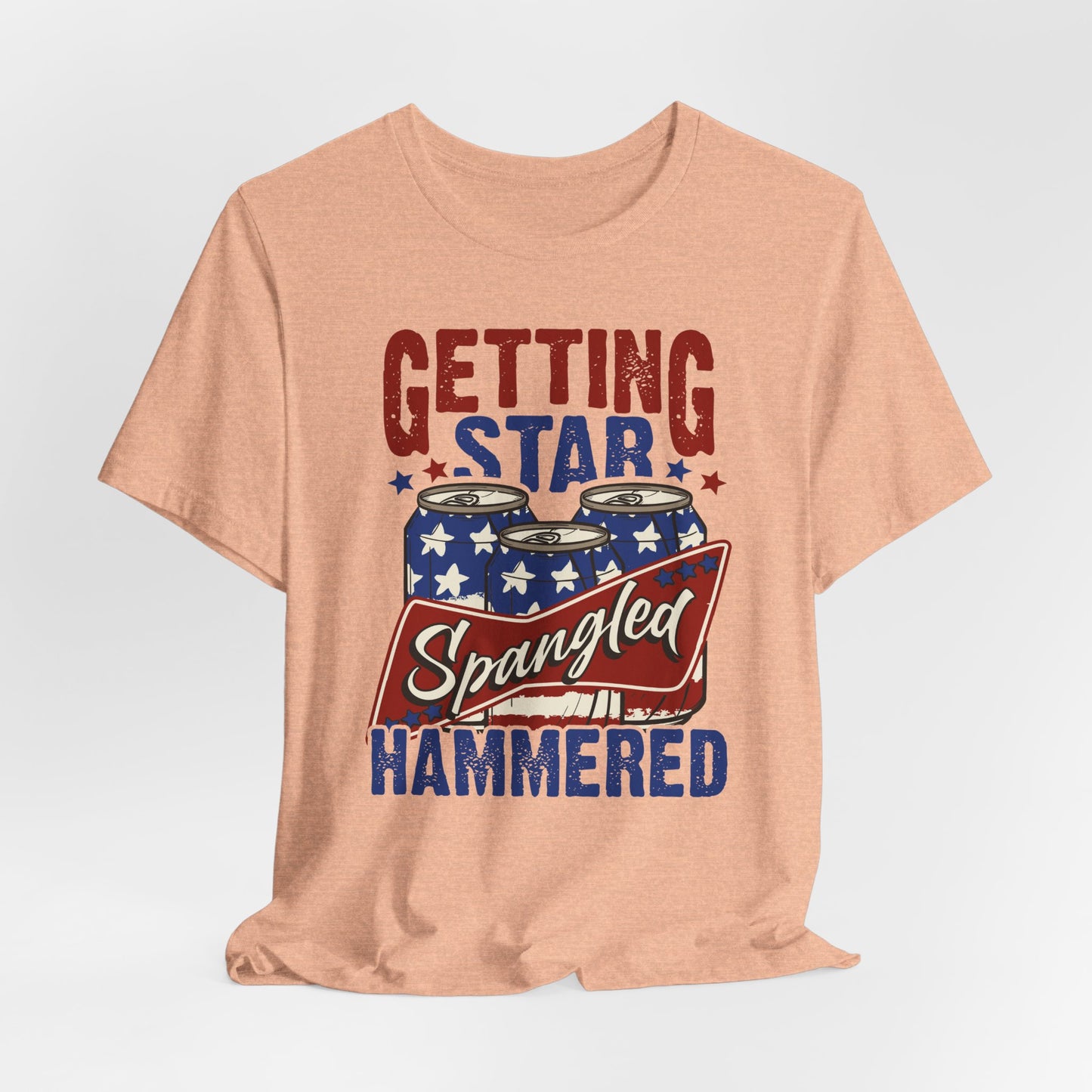 Star Spangled Hammered Tee - Fun Independence Day Shirt, Casual Summer Wear, Party T-Shirt, BBQ Outing Gift, USA Pride Apparel