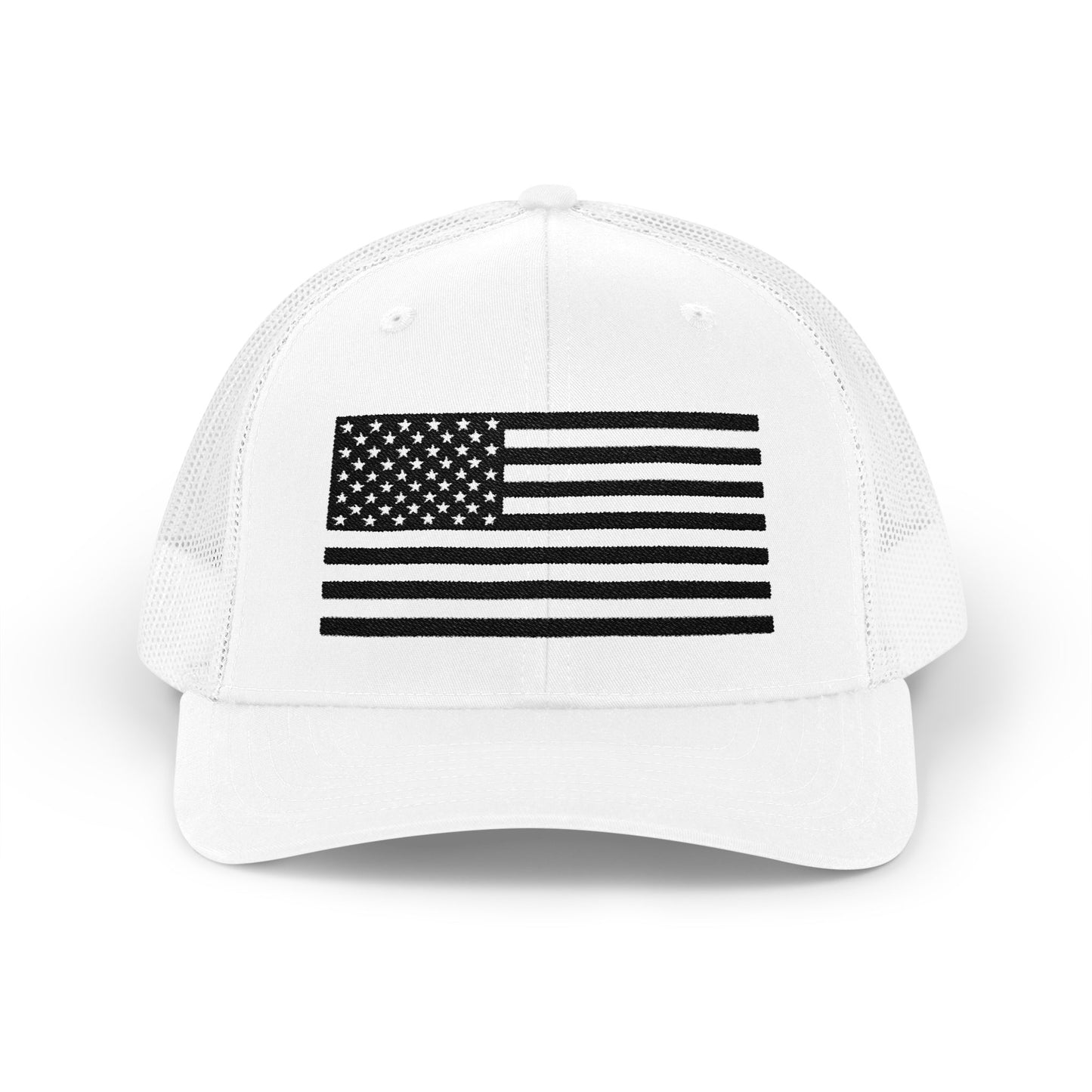 Patriotic Snapback Trucker Cap - American Flag Design