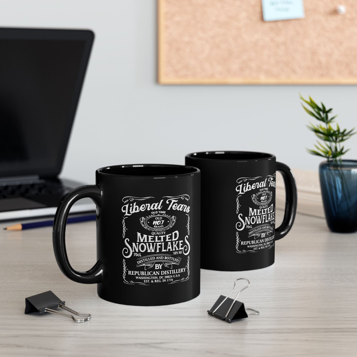Liberal Tears Mug – Melted Snowflakes – Funny Conservative Gift – Republican Distillery Coffee Cup – Patriotic 11oz & 15oz Ceramic Mug