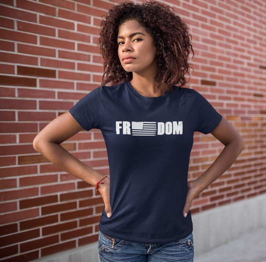 Patriotic Freedom Tee, USA Flag Shirt, Independence Day Apparel, American Pride Top, Fourth of July Tee, Patriotic Clothing - Old Glory 1776 Apparel