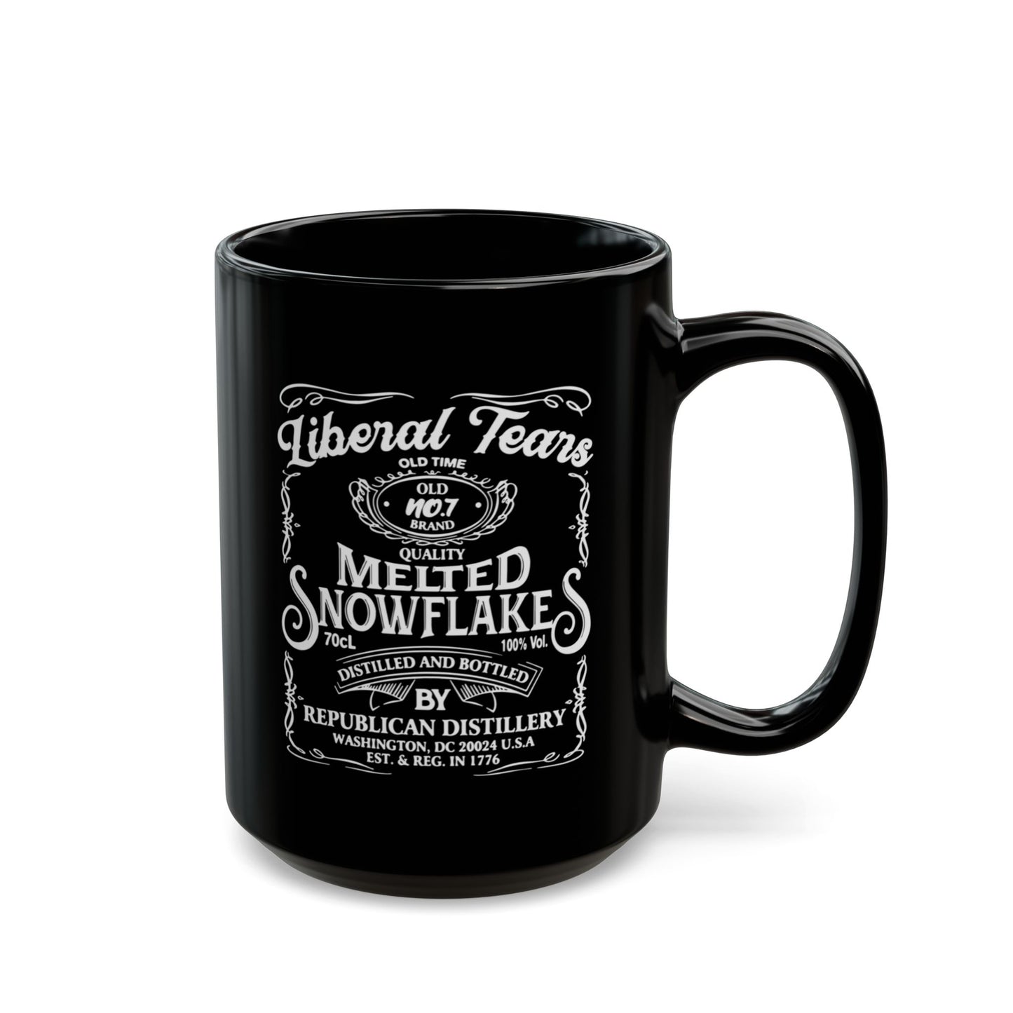 Liberal Tears Mug – Melted Snowflakes – Funny Conservative Gift – Republican Distillery Coffee Cup – Patriotic 11oz & 15oz Ceramic Mug