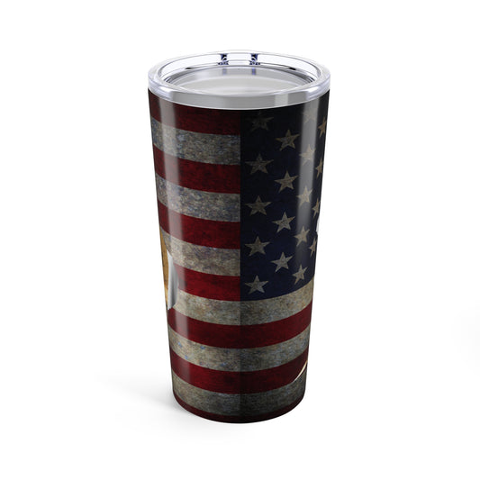 Patriotic 20oz Tumbler, Don't Tread on Me' with American Flag Design - Old Glory 1776 Apparel