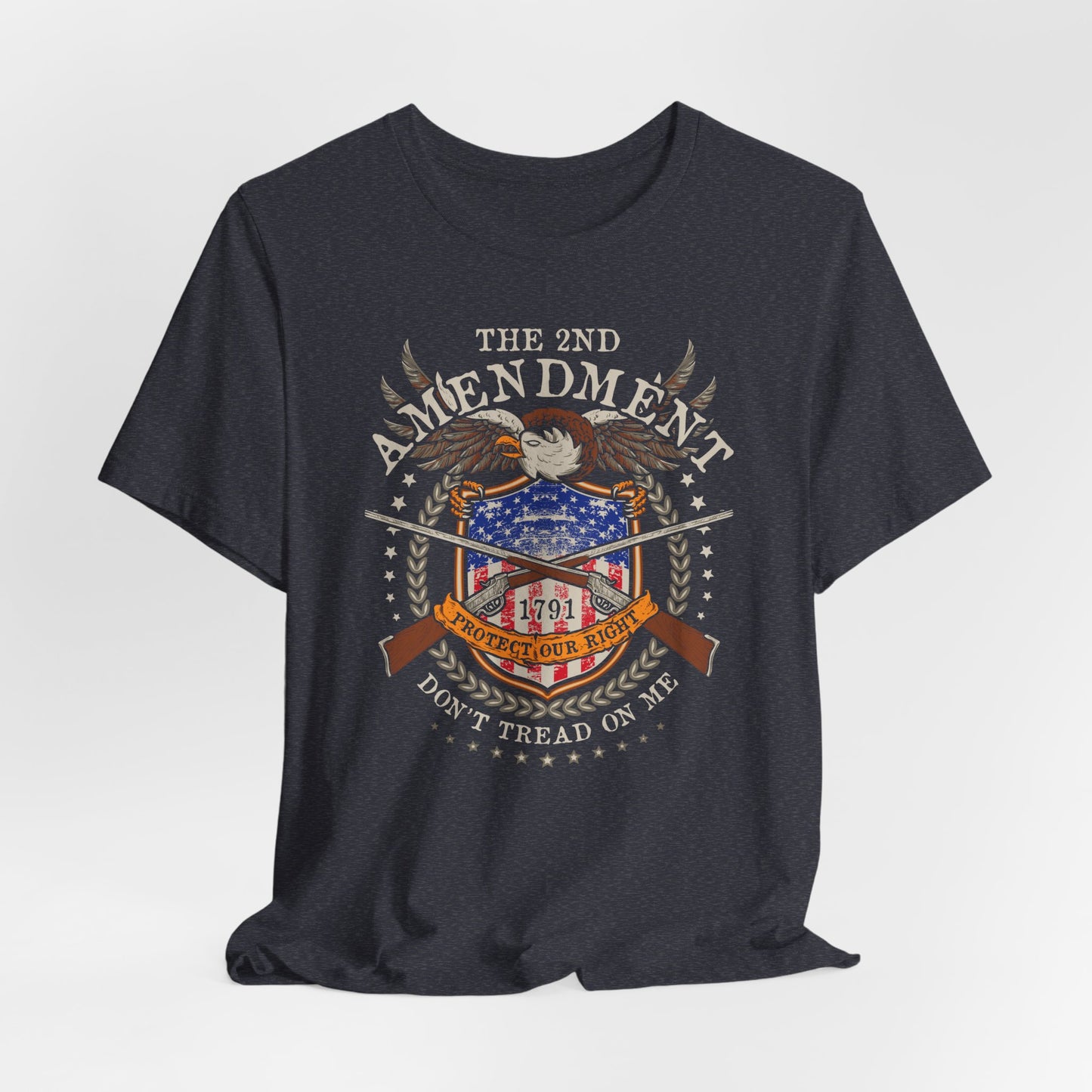 Second Amendment Don't Tread in Me Unisex T-Shirt - Patriotic Gun Rights Tee, Liberty Print Shirt, Pro-Gun Activist Clothing, American Pride - Old Glory 1776 Apparel
