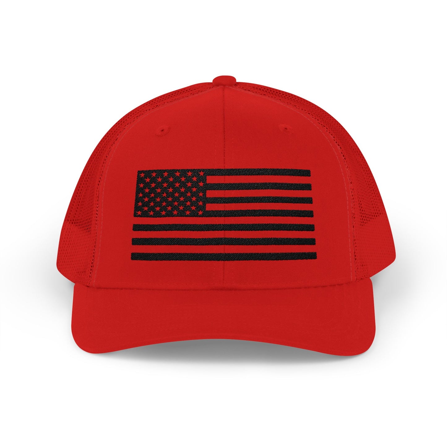 Patriotic Snapback Trucker Cap - American Flag Design