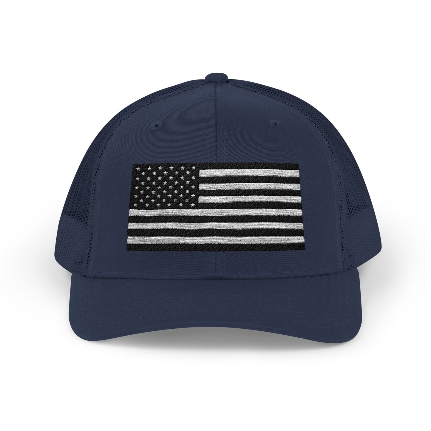 Patriotic Snapback Trucker Cap - American Flag Design