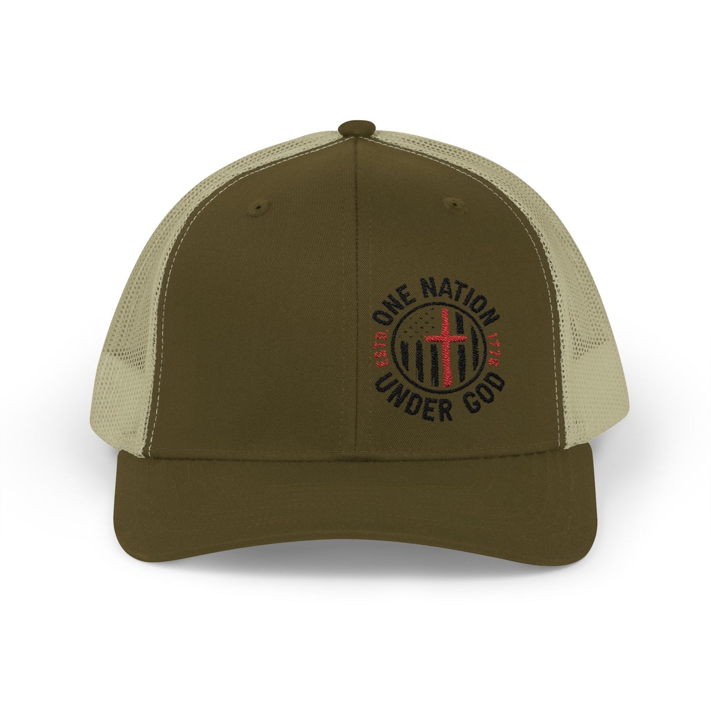 Patriotic Snapback Trucker Cap - "One Nation Under God"