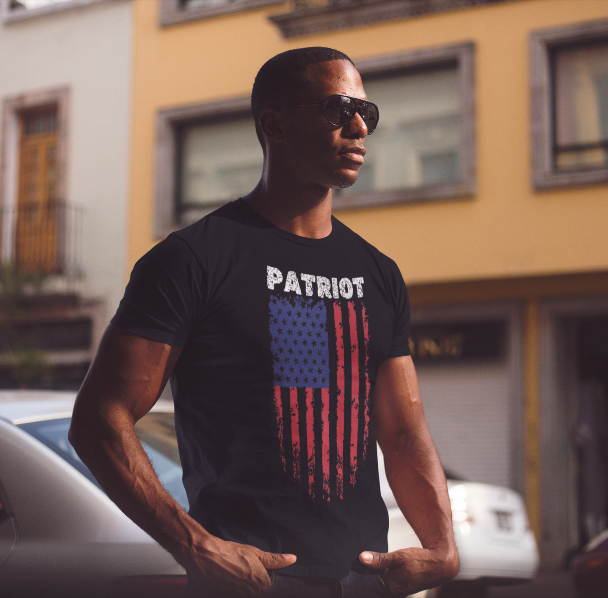 Patriot Flag Unisex T-Shirt, American Pride Tee, Fearless and Bold Shirt, USA Patriotism Top, Patriotic Gift - Old Glory 1776 Apparel