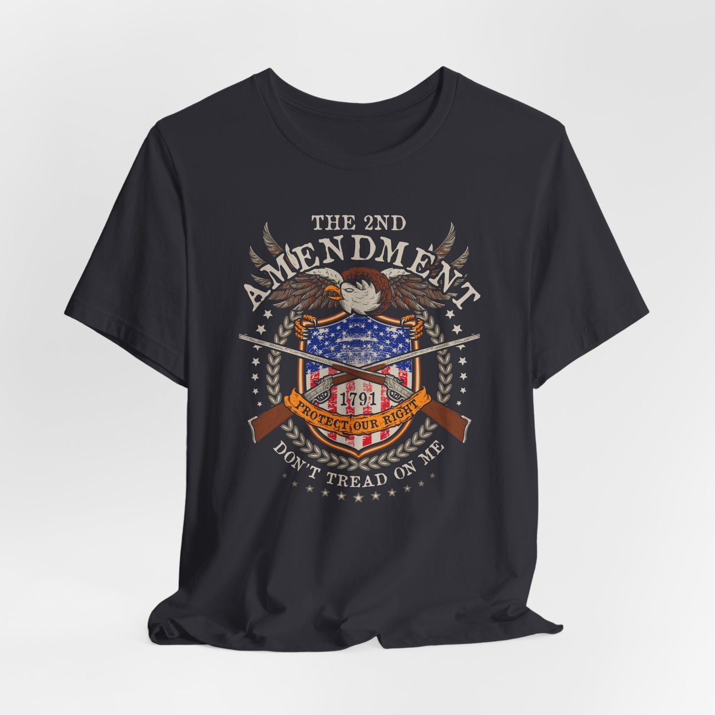 Second Amendment Don't Tread in Me Unisex T-Shirt - Patriotic Gun Rights Tee, Liberty Print Shirt, Pro-Gun Activist Clothing, American Pride - Old Glory 1776 Apparel