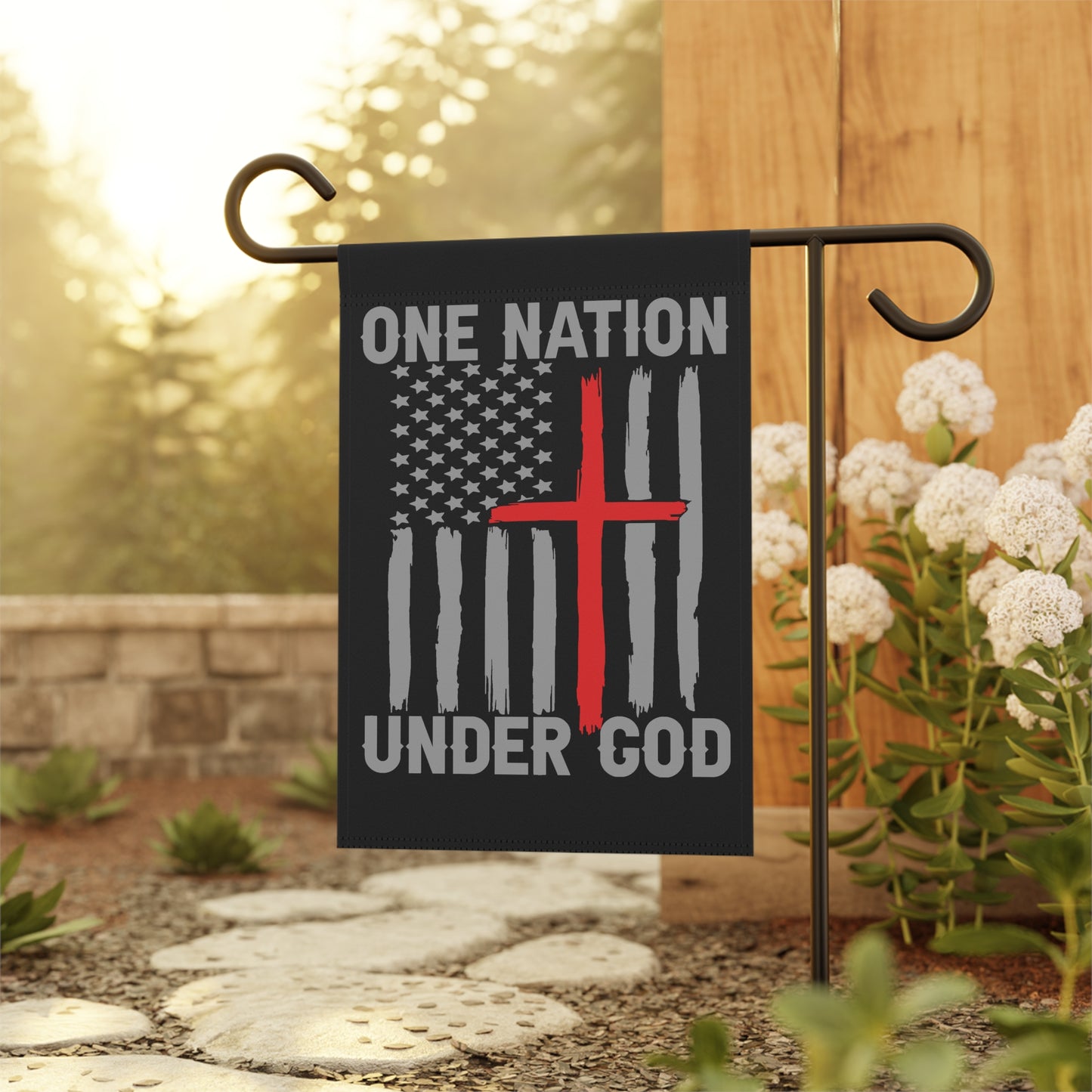 One nation under God - Garden & House Banner - Premium Home Decor from Printify - Just $19.97! Shop now at Grizzly Creek Apparel