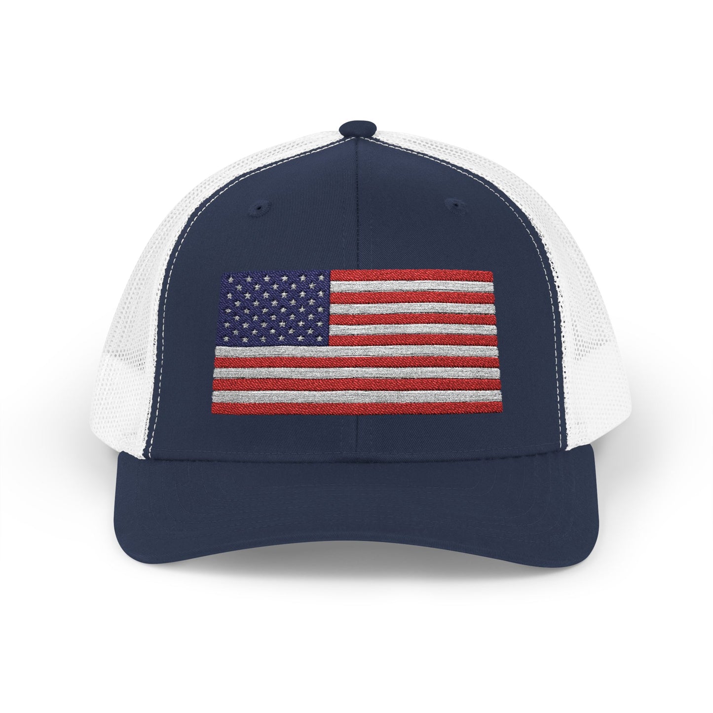 Patriotic Snapback Trucker Cap - USA Flag Design