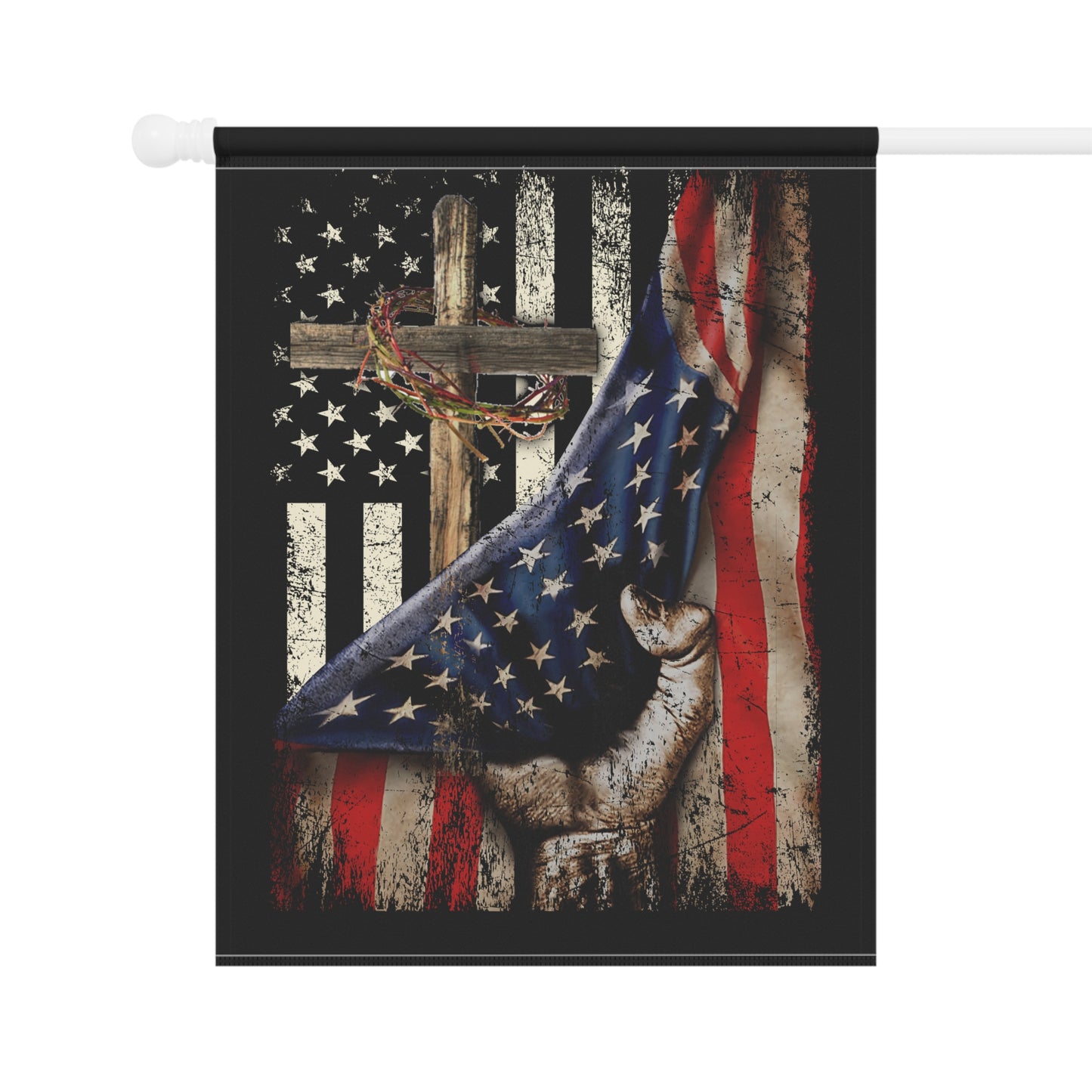 Dual Flag with cross - Garden & House Banner - Premium Home Decor from Old Glory 1776 Apparel - Just $19.97! Shop now at Old Glory 1776 Apparel