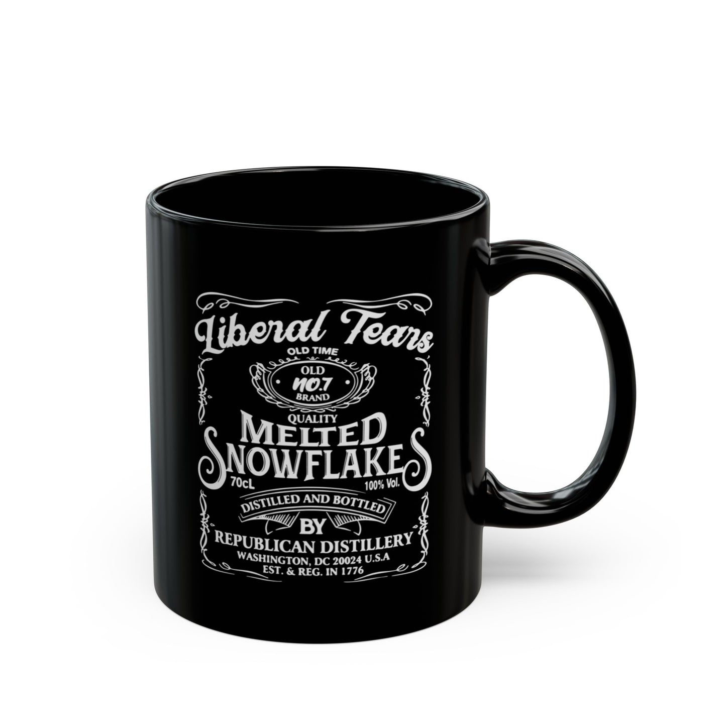Liberal Tears Mug – Melted Snowflakes – Funny Conservative Gift – Republican Distillery Coffee Cup – Patriotic 11oz & 15oz Ceramic Mug