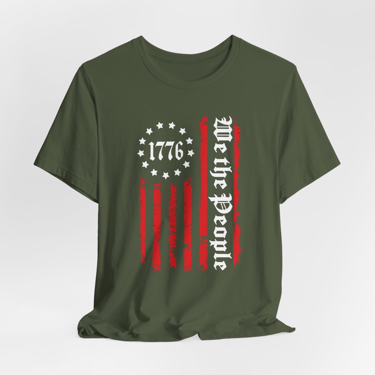 1776 Patriotic Flag Unisex T-Shirt, American Independence Day Shirt, Vintage 1776 T-Shirt, Red White Blue Tee - Old Glory 1776 Apparel