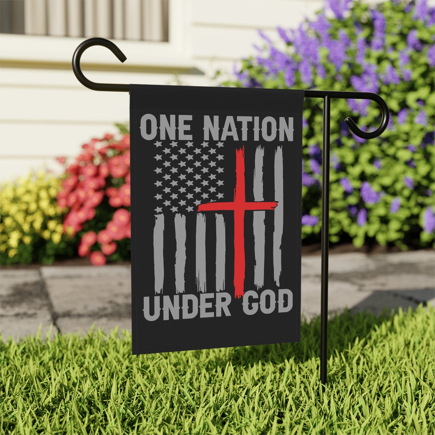 One nation under God - Garden & House Banner - Premium Home Decor from Printify - Just $19.97! Shop now at Grizzly Creek Apparel