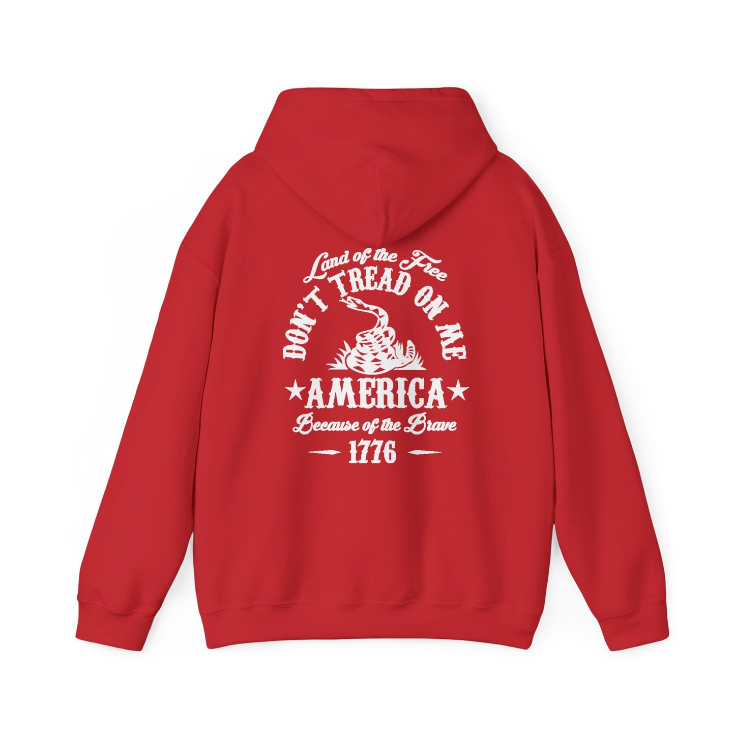 Liberty or Death Don't Tread on Me, Land of the Free Because of The Brave Unisex Hoodie (Back Print) - Premium Hoodie from Printify - Just $39.99! Shop now at Old Glory 1776 Apparel