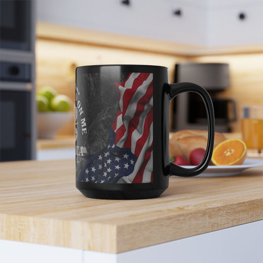 Liberty or Death Mug – 1776 Don’t Tread On Me Coffee Cup – American Patriot Gift – 11oz or 15oz Black Ceramic