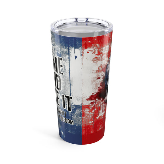 20oz Skull Tumbler - Bold Freedom Design, Perfect for Patriotic Celebrations - Old Glory 1776 Apparel