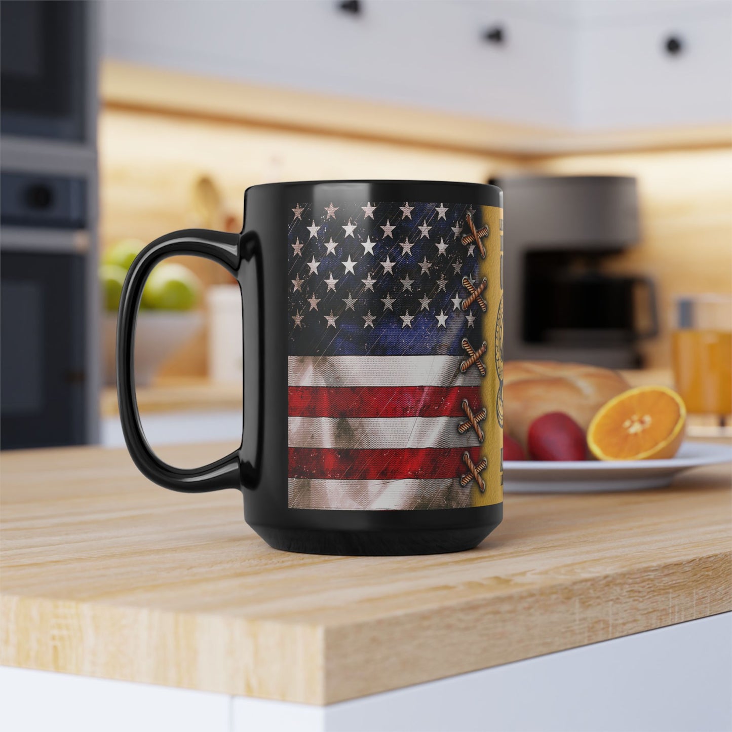 Patriotic Gadsden Flag Mug – Yellow Don’t Tread On Me Rattlesnake Design – 1776 Liberty or Death – 11oz & 15oz