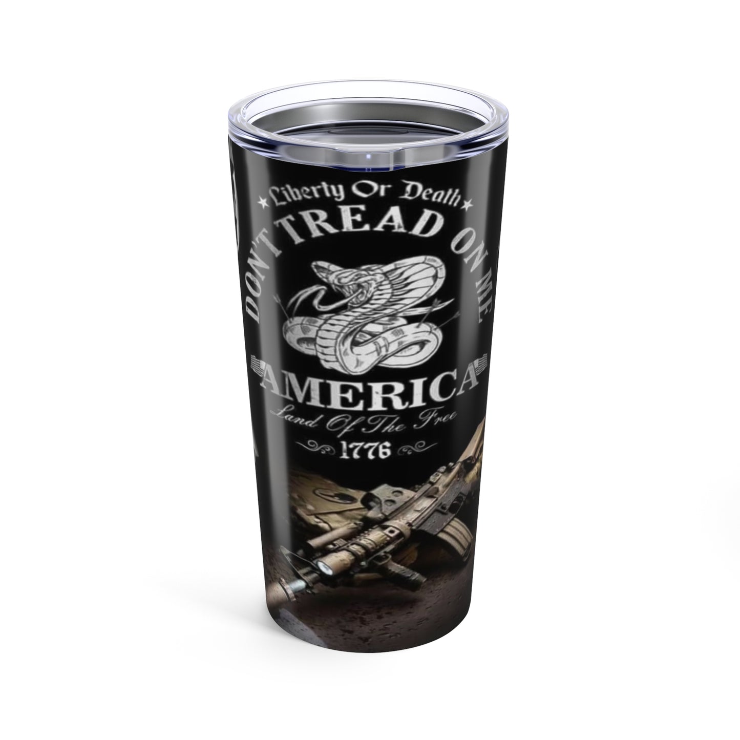 Liberty or Death, Patriotic 20oz Tumbler, Don't Tread on Me, Perfect for Freedom Lovers - Old Glory 1776 Apparel