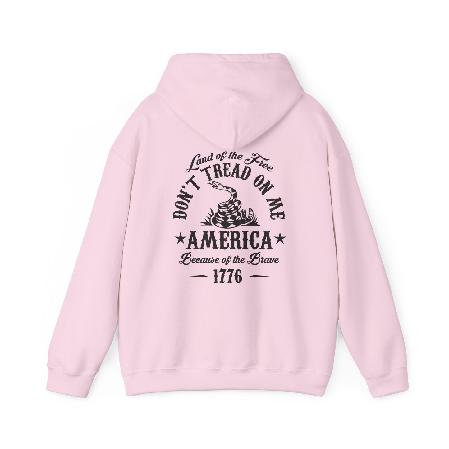 Liberty or Death Don't Tread on Me, Land of the Free Because of The Brave Unisex Hoodie (Back Print) - Premium Hoodie from Old Glory 1776 Apparel - Just $39.99! Shop now at Old Glory 1776 Apparel