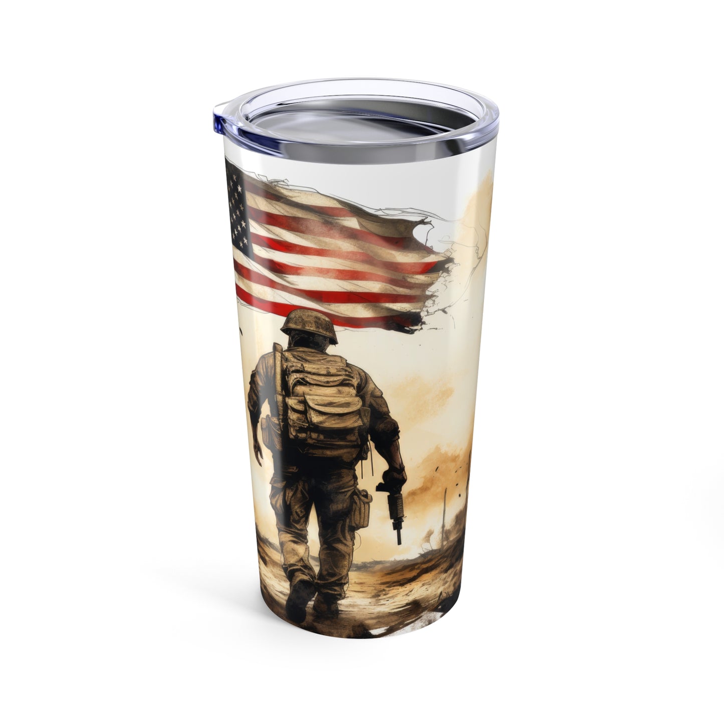 Proud Veteran Tribute, 20oz Tumbler - Old Glory 1776 Apparel
