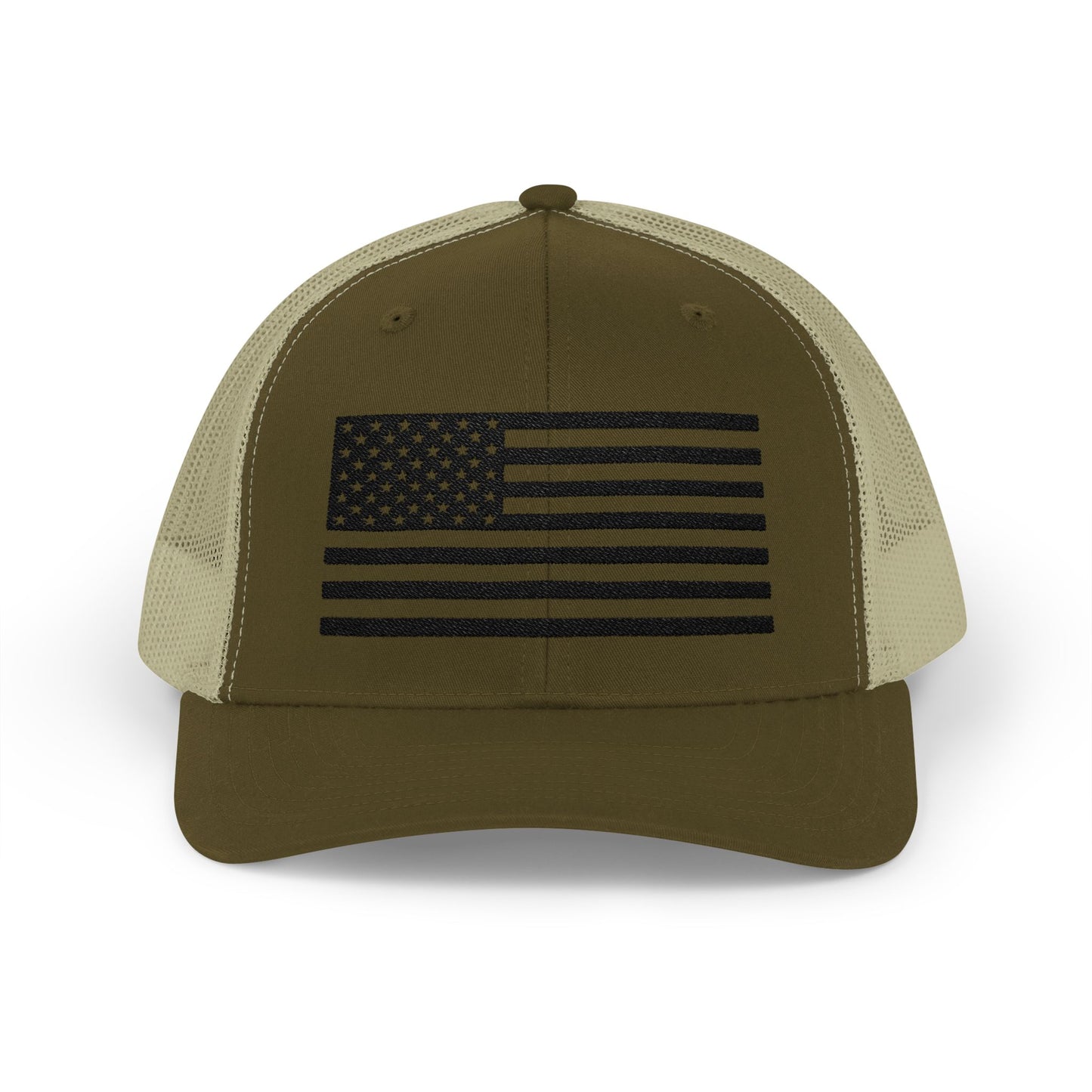 Patriotic Snapback Trucker Cap - American Flag Design