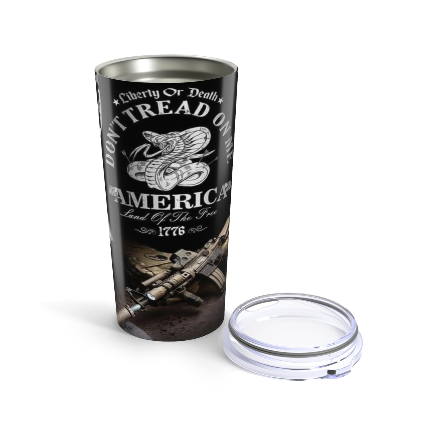 Liberty or Death, Patriotic 20oz Tumbler, Don't Tread on Me, Perfect for Freedom Lovers - Old Glory 1776 Apparel