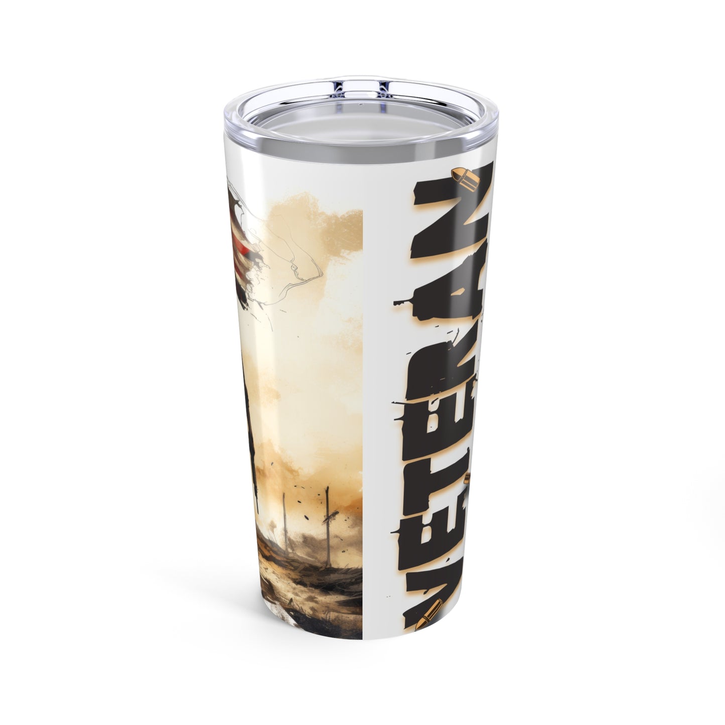 Proud Veteran Tribute, 20oz Tumbler - Old Glory 1776 Apparel