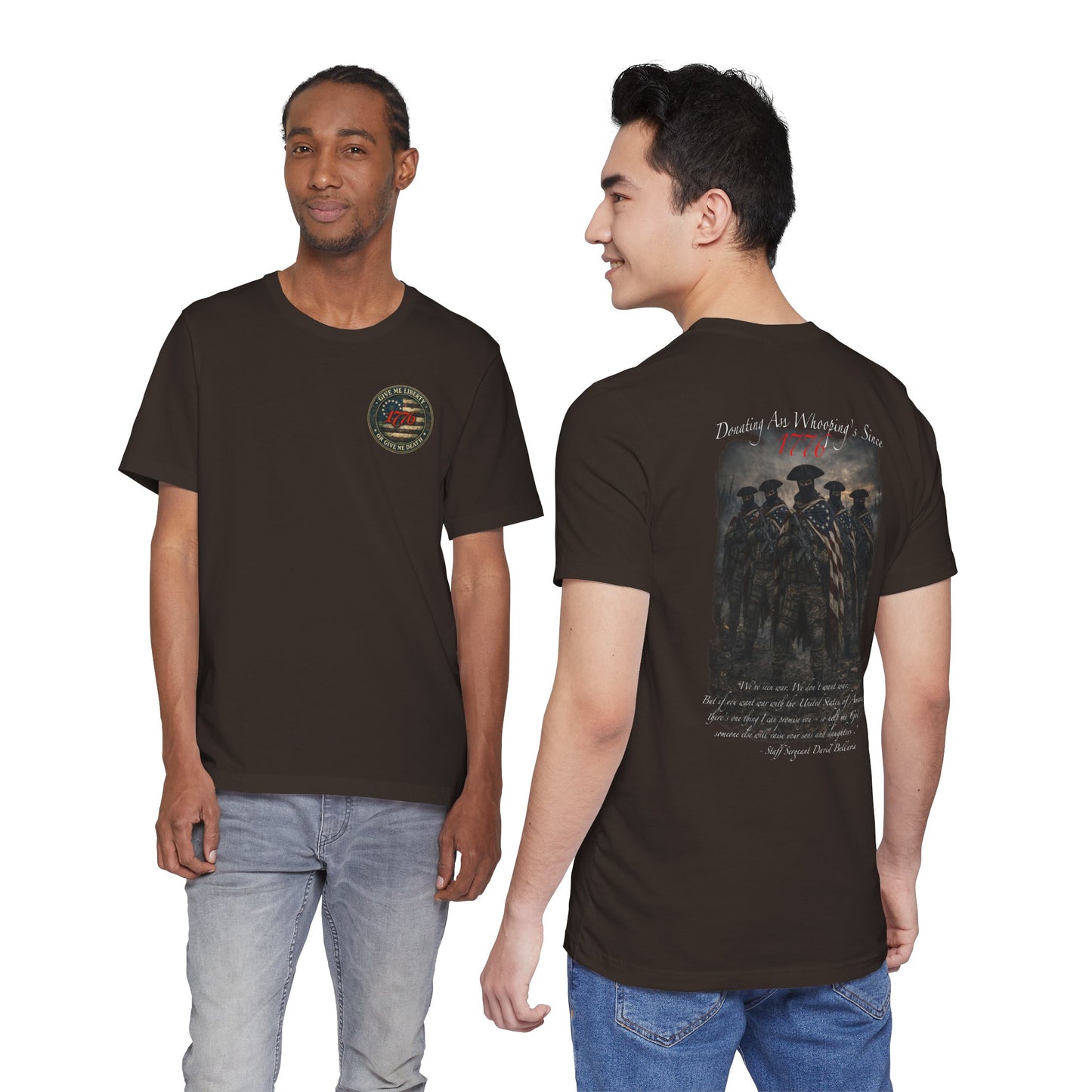 Patriotic Veterans T-Shirt — 'Founded As America's Sons' Military Tribute Tee