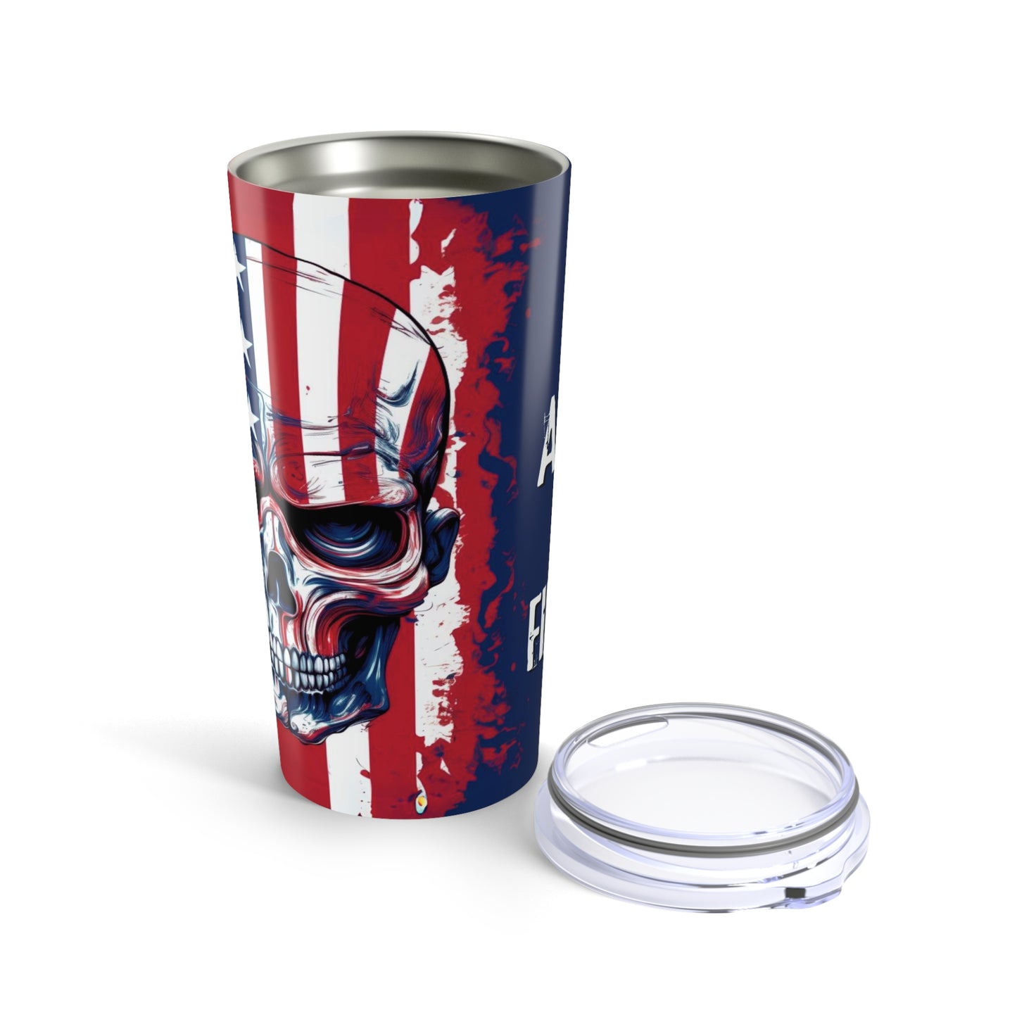Patriotic Skull Tumbler 20oz - Perfect for Memorial Day & Independence Day