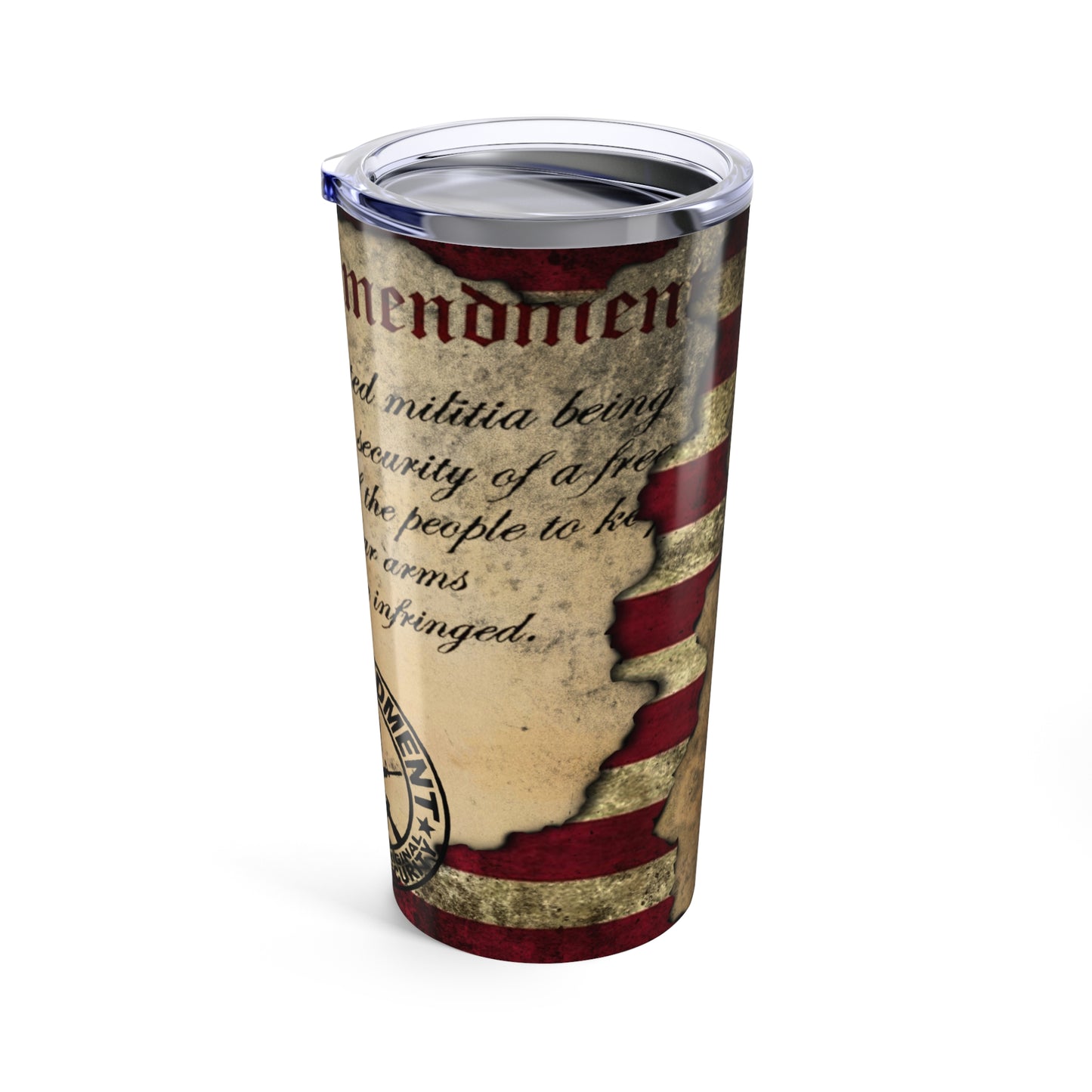 Patriotic 2nd Amendment Tumbler 20oz - Perfect for Freedom Lovers - Old Glory 1776 Apparel