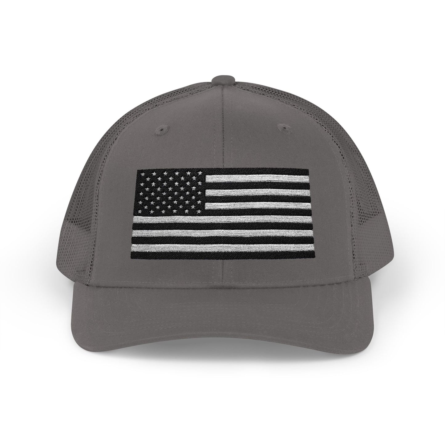 Patriotic Snapback Trucker Cap - American Flag Design