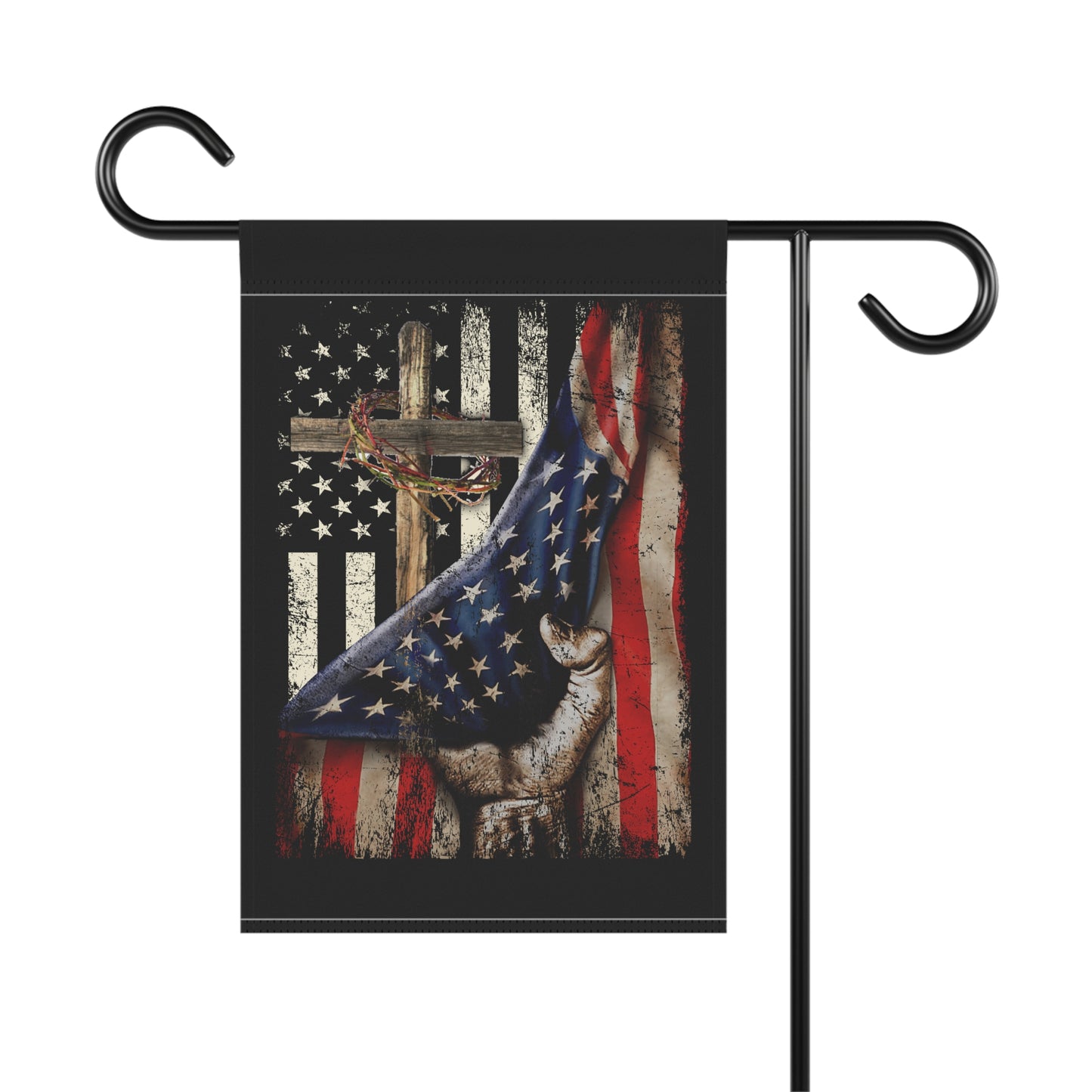 Dual Flag with cross - Garden & House Banner - Premium Home Decor from Old Glory 1776 Apparel - Just $19.97! Shop now at Old Glory 1776 Apparel
