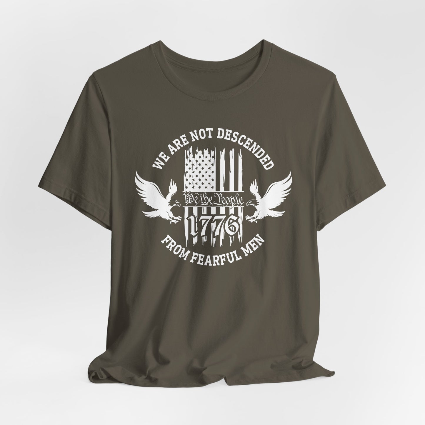 We Are Not Descended From Fearful Men unisex T-Shirt, patriotic tee, Founding fathers legacy T-Shirt - Old Glory 1776 Apparel