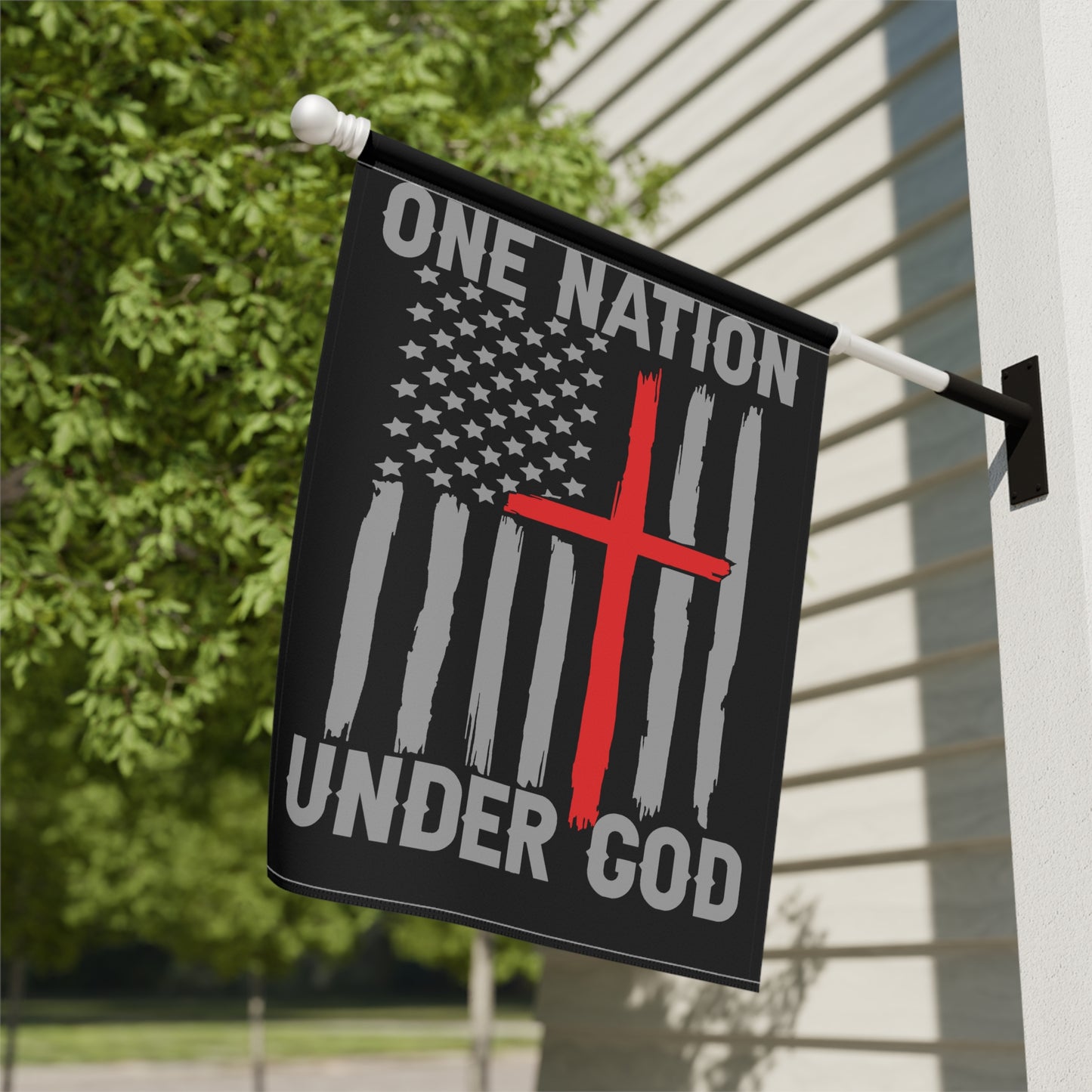 One nation under God - Garden & House Banner - Premium Home Decor from Printify - Just $19.97! Shop now at Grizzly Creek Apparel