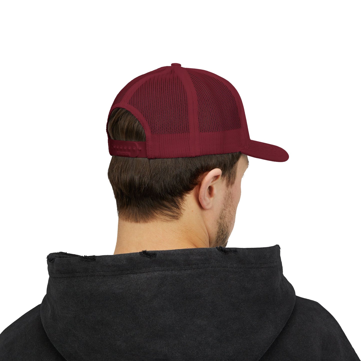 Patriotic Snapback Trucker Cap - American Flag Design