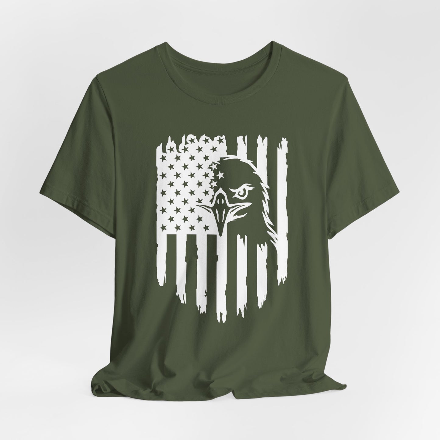 Patriotic Eagle Flag Unisex T-Shirt, Patriotism, Celebrate Freedom - American Pride Tee, USA Flag Shirt - Old Glory 1776 Apparel