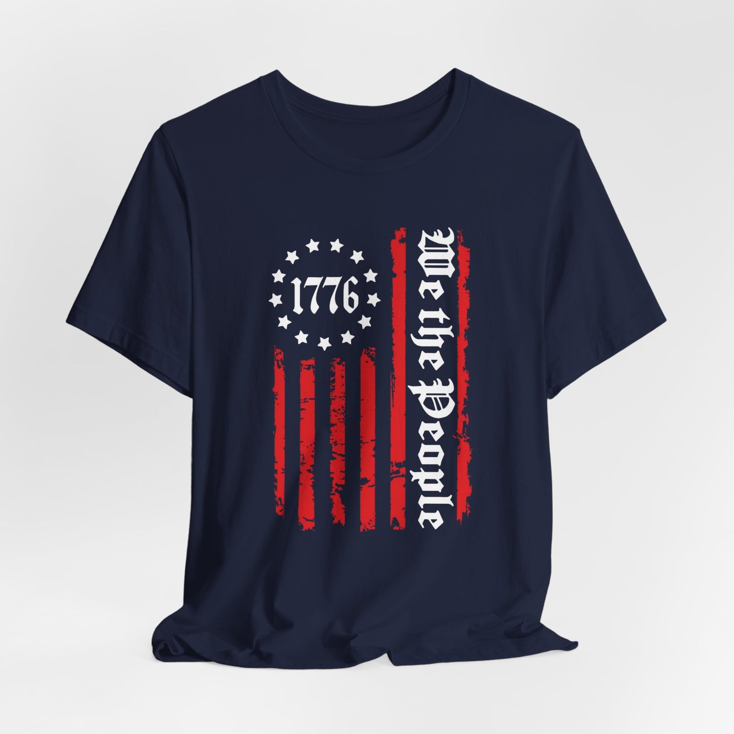 1776 Patriotic Flag Unisex T-Shirt, American Independence Day Shirt, Vintage 1776 T-Shirt, Red White Blue Tee - Old Glory 1776 Apparel