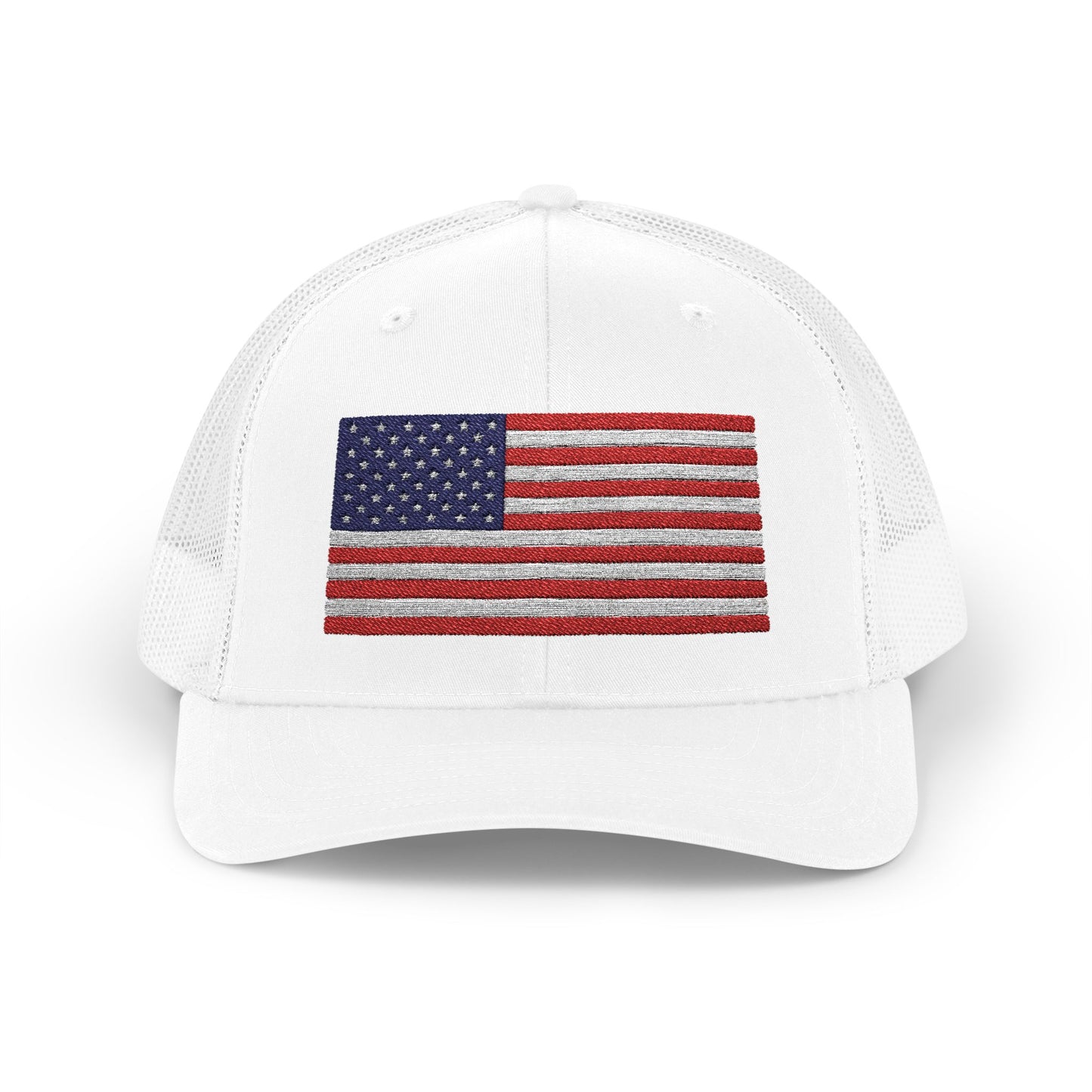 Patriotic Snapback Trucker Cap - USA Flag Design
