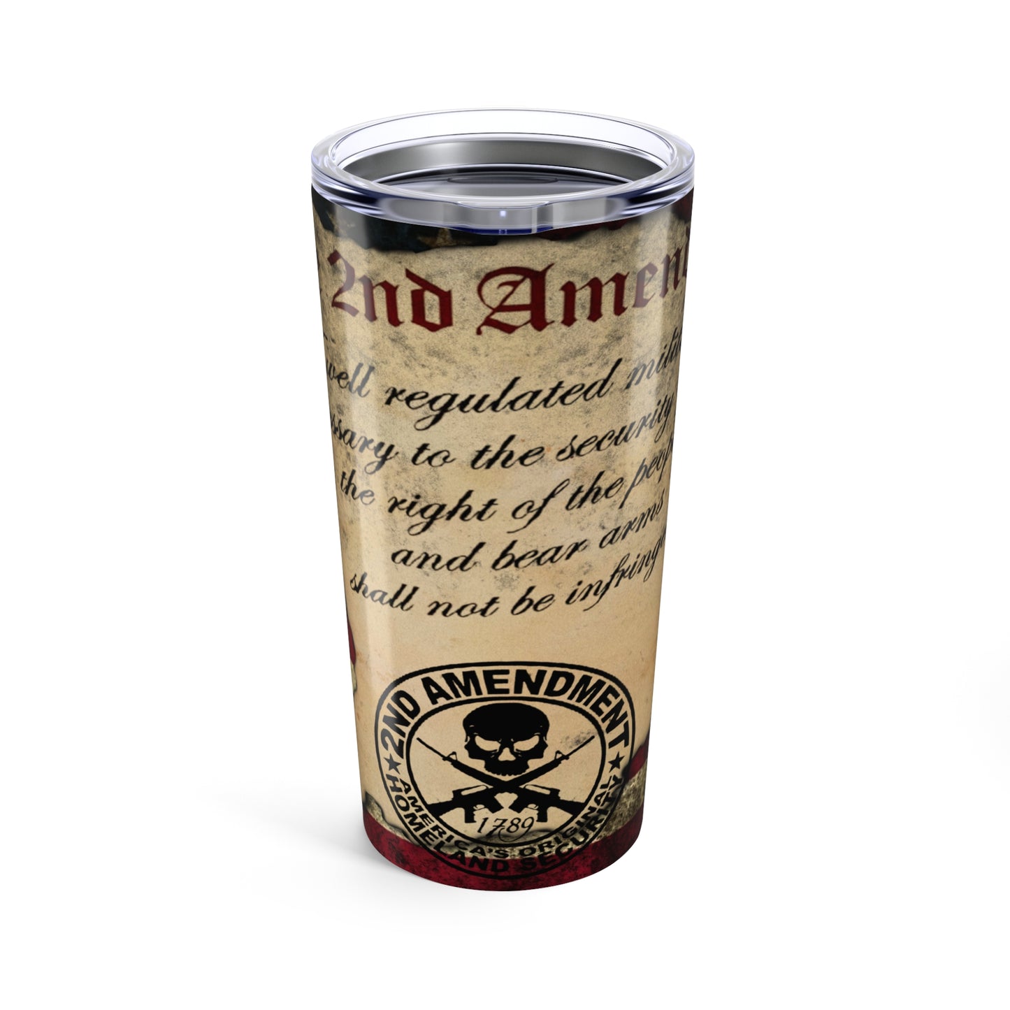 Patriotic 2nd Amendment Tumbler 20oz - Perfect for Freedom Lovers - Old Glory 1776 Apparel