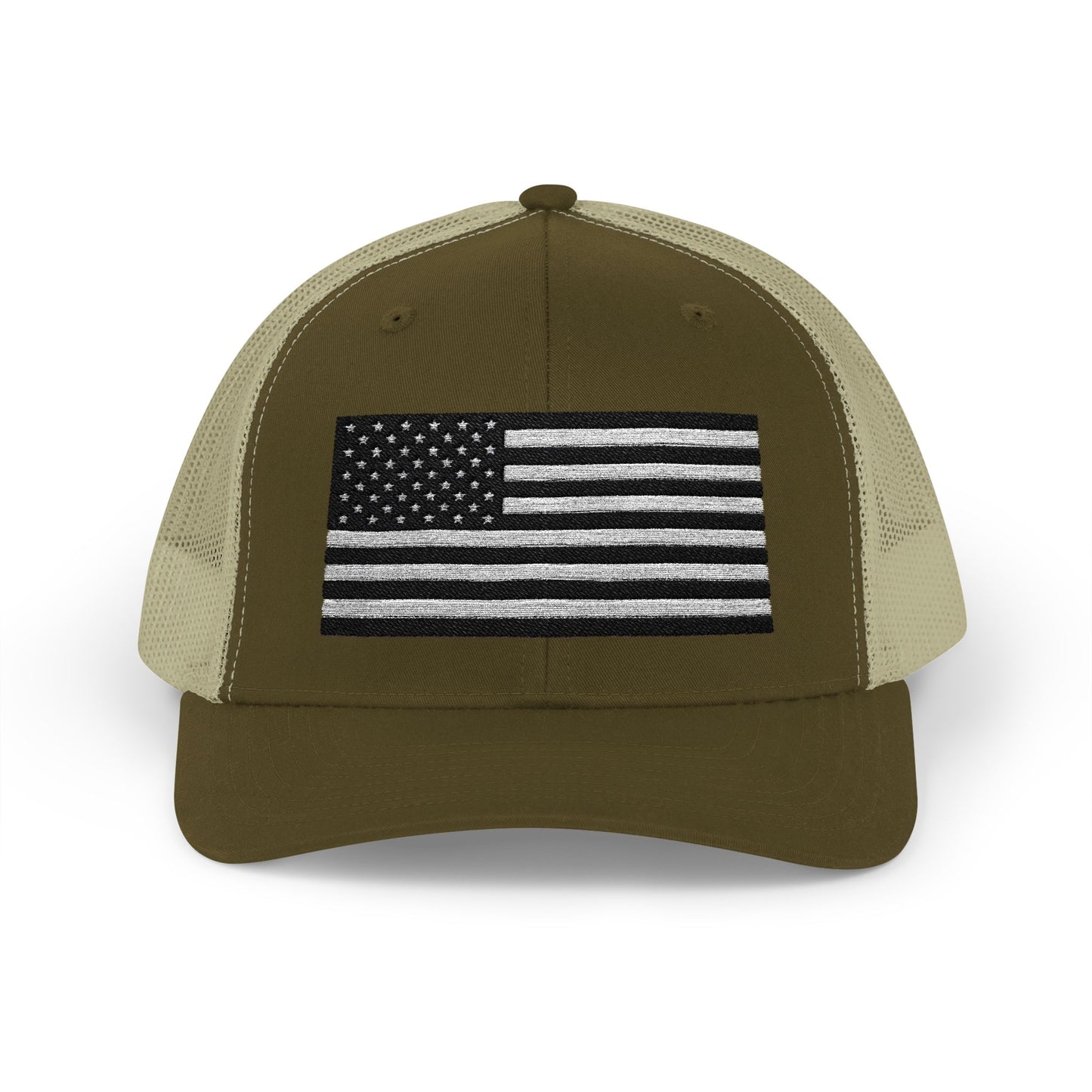 Patriotic Snapback Trucker Cap - American Flag Design