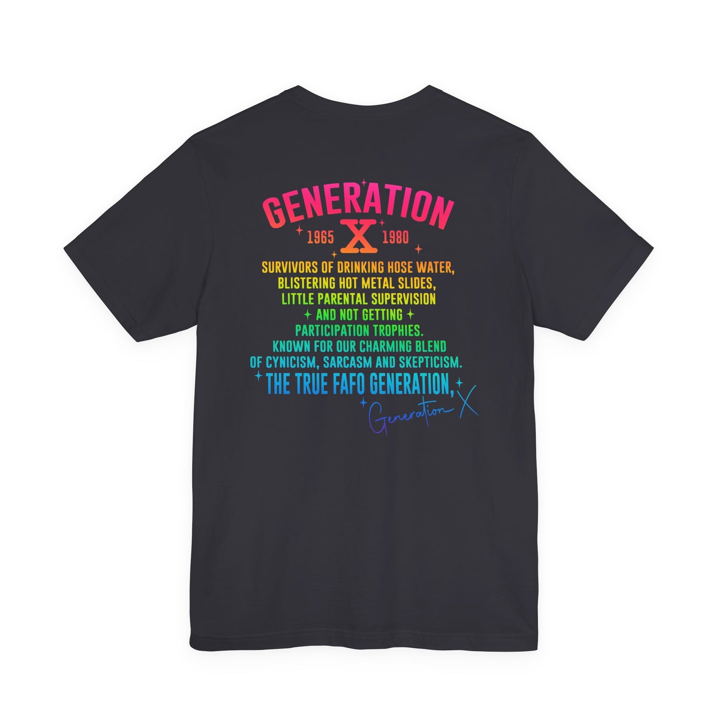 Retro Gen X T-Shirt, Vintage Style Tee, Unisex Graphic Tee, Nostalgic 80s Shirt, Perfect for Gen X Fans, Gift for Retro Lovers - Old Glory 1776 Apparel