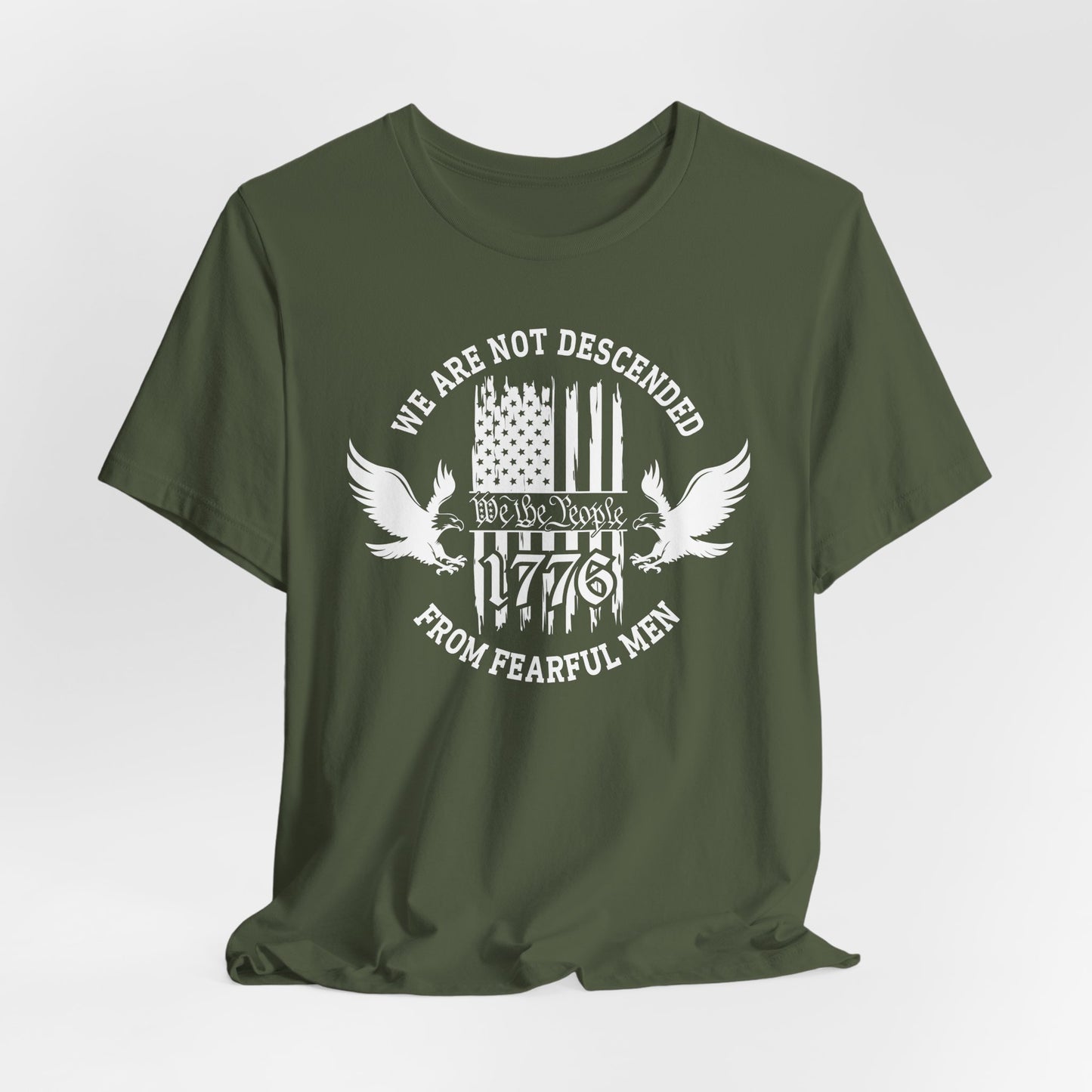 We Are Not Descended From Fearful Men unisex T-Shirt, patriotic tee, Founding fathers legacy T-Shirt - Old Glory 1776 Apparel