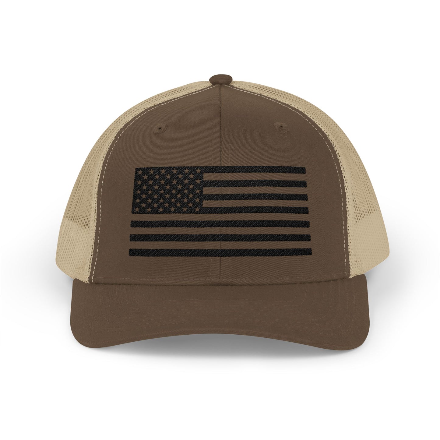 Patriotic Snapback Trucker Cap - American Flag Design