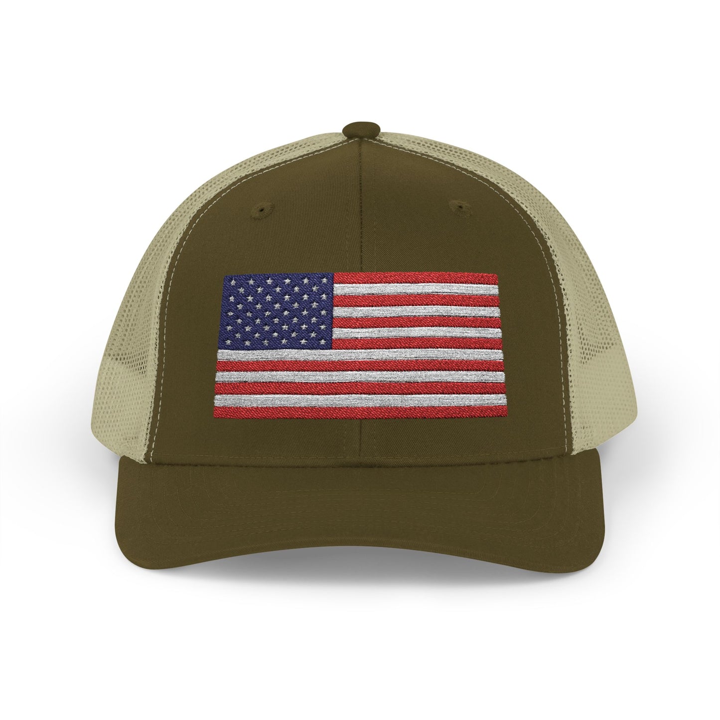Patriotic Snapback Trucker Cap - USA Flag Design