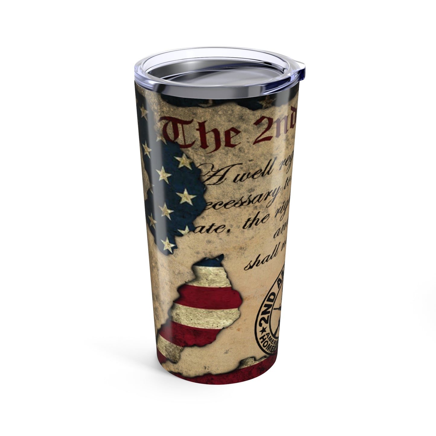 Patriotic 2nd Amendment Tumbler 20oz - Perfect for Freedom Lovers - Old Glory 1776 Apparel
