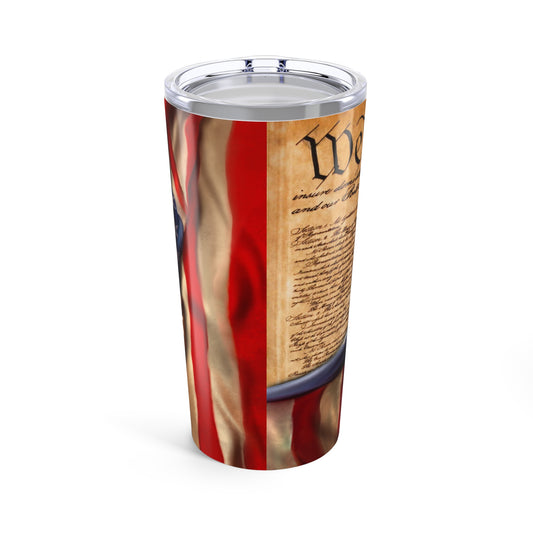 We The People Patriotic 20oz Tumbler, Freedom & Liberty Inspired Drinkware - Old Glory 1776 Apparel